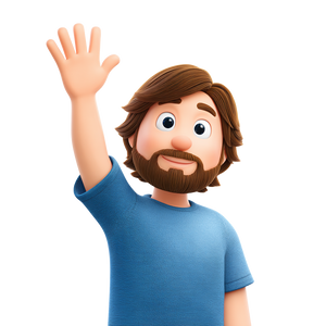 Waving Emoji Man Vinyl Car Decal Sticker – Waterproof & UV-Resistant 6.826666666666667"