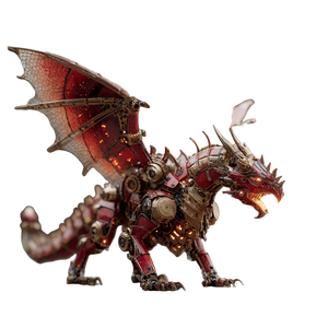 Mechanical Fire Dragon V3 Vinyl Car Decal Sticker – Waterproof & UV-Resistant 3.4133333333333336"