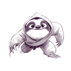 Ninja Sloth V2 Vinyl Car Decal Sticker – Waterproof & UV-Resistant 3.4133333333333336"