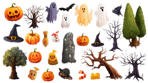 Halloween Elements V2 Vinyl Car Decal Sticker – Waterproof & UV-Resistant 5.4
