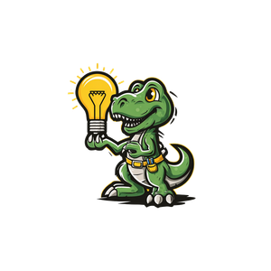 Electric Dino Logo Vinyl Car Decal Sticker – Waterproof & UV-Resistant 3.4133333333333336"
