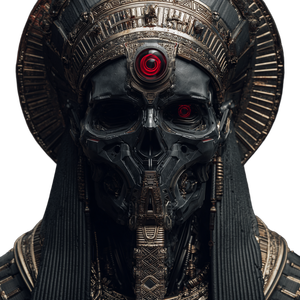 Futuristic Pharaoh Machine Vinyl Car Decal Sticker – Waterproof & UV-Resistant 6.826666666666667"