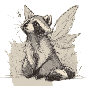 Raccoon Butterfly Vinyl Car Decal Sticker – Waterproof & UV-Resistant 3.4133333333333336"