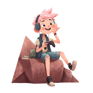 Pink-Haired Gaming Boy Vinyl Car Decal Sticker – Waterproof & UV-Resistant 3.4133333333333336" Pink-Haired Gaming Boy Vinyl Car Decal Sticker – Waterproof & UV-Resistant 3.4133333333333336"