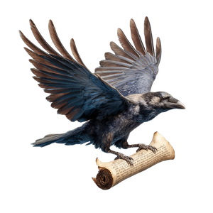 Raven With Scroll Vinyl Car Decal Sticker – Waterproof & UV-Resistant 3.4133333333333336"