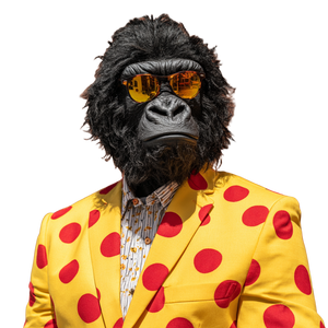 Gorilla Suit Businessman Vinyl Car Decal Sticker – Waterproof & UV-Resistant 6.826666666666667"