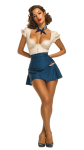 Vintage Pin-Up Stewardess V2 Vinyl Car Decal Sticker – Waterproof & UV-Resistant 9.706666666666667"