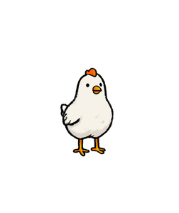 Cute White Chicken V3 Vinyl Car Decal Sticker – Waterproof & UV-Resistant 4.0"