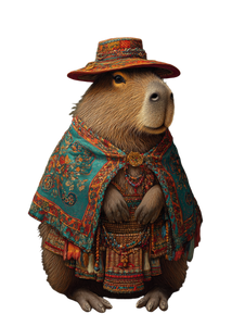 Majestic Capybara Portrait V3 Vinyl Car Decal Sticker – Waterproof & UV-Resistant 8.213333333333333"