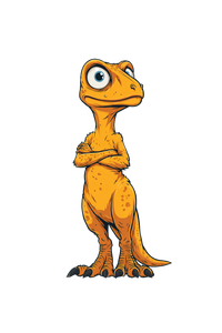 Cartoon Oviraptor Logo V4 Vinyl Car Decal Sticker – Waterproof & UV-Resistant 8.96"