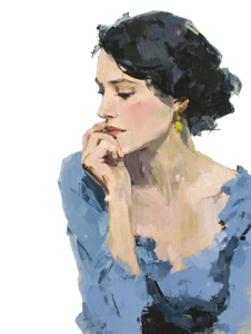 Victorian Lady Displeased Vinyl Car Decal Sticker – Waterproof & UV-Resistant 8.213333333333333"