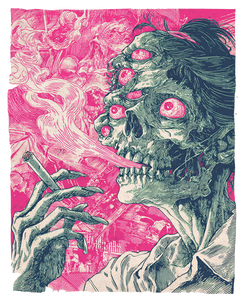 Vintage Horror Zombie Vinyl Car Decal Sticker – Waterproof & UV-Resistant 3.946666666666666