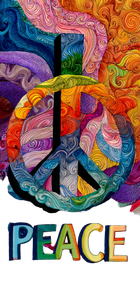 Rainbow Peace Sign V2 Vinyl Car Decal Sticker – Waterproof & UV-Resistant 5.386666666666667"