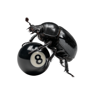 Dung Beetle Pool Vinyl Car Decal Sticker – Waterproof & UV-Resistant 6.826666666666667"
