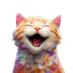 Happy Cat V23 Vinyl Car Decal Sticker – Waterproof & UV-Resistant 3.4133333333333336"