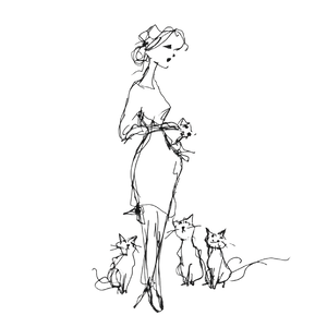 Minimalist Line Sketch Vinyl Car Decal Sticker – Waterproof & UV-Resistant 3.4133333333333336"