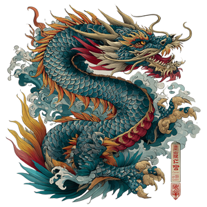 Japanese Dragon V27 Vinyl Car Decal Sticker – Waterproof & UV-Resistant 3.4133333333333336"