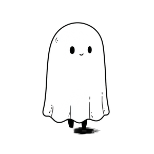 Kawaii Cartoon Ghost Vinyl Car Decal Sticker – Waterproof & UV-Resistant 3.4133333333333336"