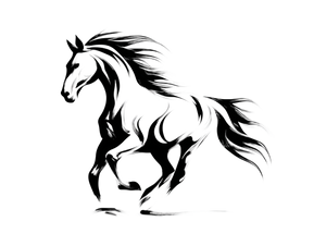 Modern Horse Tattoo Vinyl Car Decal Sticker – Waterproof & UV-Resistant 6.1866666666666665"