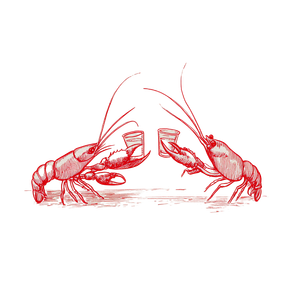 Cheers Crayfish Sketch V2 Vinyl Car Decal Sticker – Waterproof & UV-Resistant 3.4133333333333336"