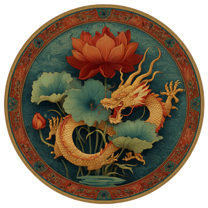 Dragon Lotus Spirit Vinyl Car Decal Sticker – Waterproof & UV-Resistant 6.826666666666667"