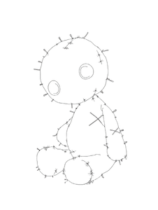 Cute Voodoo Doll Vinyl Car Decal Sticker – Waterproof & UV-Resistant 8.213333333333333"