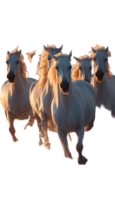 Majestic Horses Galloping Vinyl Car Decal Sticker – Waterproof & UV-Resistant 9.706666666666667"