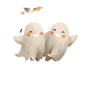 Smiling Ghost Duo V2 Vinyl Car Decal Sticker – Waterproof & UV-Resistant 6.826666666666667"
