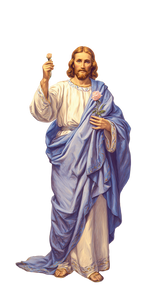 Jesus With Rose Vinyl Car Decal Sticker – Waterproof & UV-Resistant 4.8533333333333335"