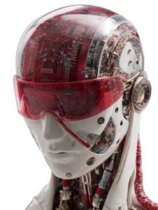 Humanoid Robot Head V2 Vinyl Car Decal Sticker – Waterproof & UV-Resistant 4.1066666666666665"