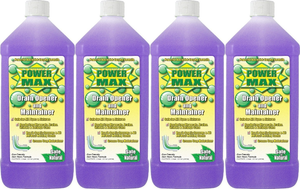 4x Valterra PowerMax Drain Cleaner | Super Concentrated Enzyme Formula | Clears & Keeps Drains Clean | For RV, Home & Janitorial Use