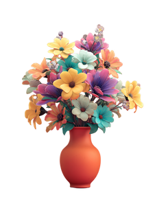 Colorful Flower Vase V2 Vinyl Car Decal Sticker – Waterproof & UV-Resistant 8.213333333333333"