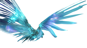Futuristic Tech Wings V2 Vinyl Car Decal Sticker – Waterproof & UV-Resistant 2.72"