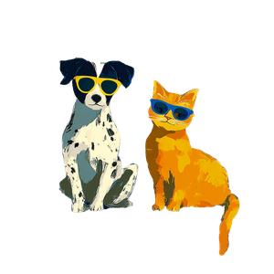 Pets On Sunbed Vinyl Car Decal Sticker – Waterproof & UV-Resistant 3.4133333333333336"