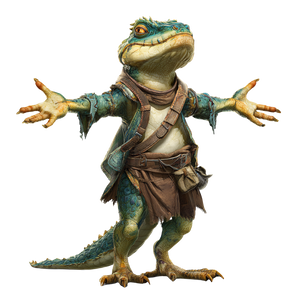 Cartoon Lizardman Vinyl Car Decal Sticker – Waterproof & UV-Resistant 3.4133333333333336"