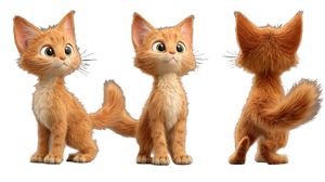 Orange Tabby Kitten V6 Vinyl Car Decal Sticker – Waterproof & UV-Resistant 2.72"