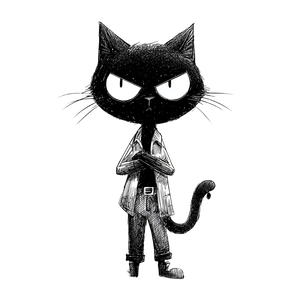 Dapper Black Cat V2 Vinyl Car Decal Sticker – Waterproof & UV-Resistant 6.826666666666667"
