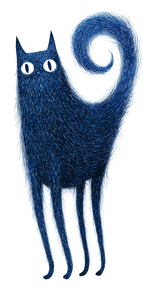 Fluffy Blue Cat V2 Vinyl Car Decal Sticker – Waterproof & UV-Resistant 5.12"