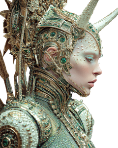 Mythic Cybernetic Empress Vinyl Car Decal Sticker – Waterproof & UV-Resistant 8.0"