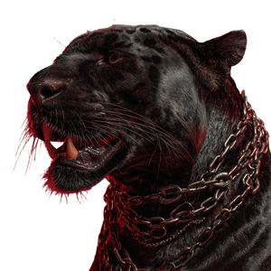 Chained Black Tiger Vinyl Car Decal Sticker – Waterproof & UV-Resistant 6.826666666666667"