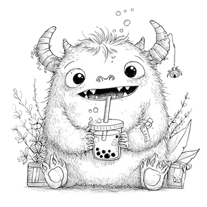 Labubu Coloring Book Vinyl Car Decal Sticker – Waterproof & UV-Resistant 6.826666666666667"