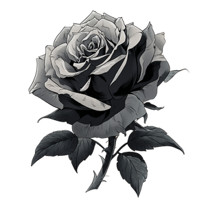 Neo Traditional Rose V2 Vinyl Car Decal Sticker – Waterproof & UV-Resistant 3.4133333333333336"