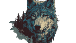 Wolf Illustration V5 Vinyl Car Decal Sticker – Waterproof & UV-Resistant 2.72"