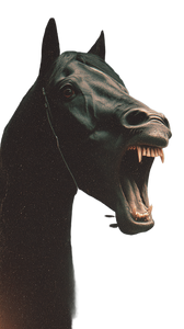Villainous Horse Horror Vinyl Car Decal Sticker – Waterproof & UV-Resistant 4.8533333333333335"