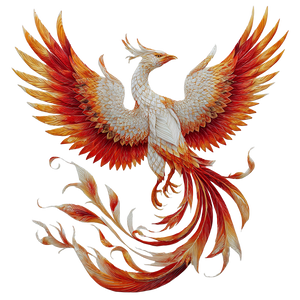 Fire Phoenix Drawing V2 Vinyl Car Decal Sticker – Waterproof & UV-Resistant 3.4133333333333336"