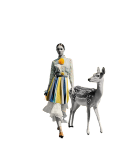 Surreal Mori-Girl Walk Vinyl Car Decal Sticker – Waterproof & UV-Resistant 4.0"