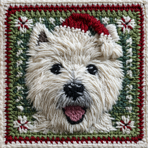 Festive Terrier Square Vinyl Car Decal Sticker – Waterproof & UV-Resistant 3.4133333333333336" Festive Terrier Square Vinyl Car Decal Sticker – Waterproof & UV-Resistant 3.4133333333333336"