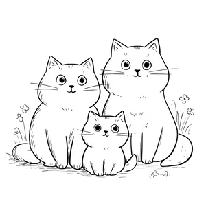 Cute Cats Coloring V2 Vinyl Car Decal Sticker – Waterproof & UV-Resistant 3.4133333333333336"