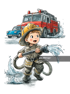 Young Firefighter Hero V4 Vinyl Car Decal Sticker – Waterproof & UV-Resistant 8.213333333333333"