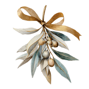 Christmas Mistletoe Illustration V3 Vinyl Car Decal Sticker – Waterproof & UV-Resistant 3.4133333333333336"